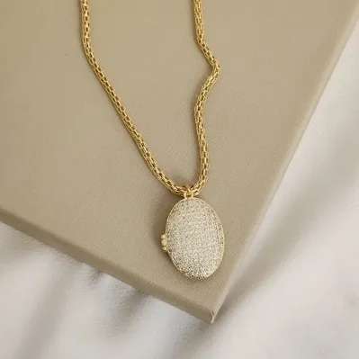 COLAR RELICARIO DE ZIRCONIA