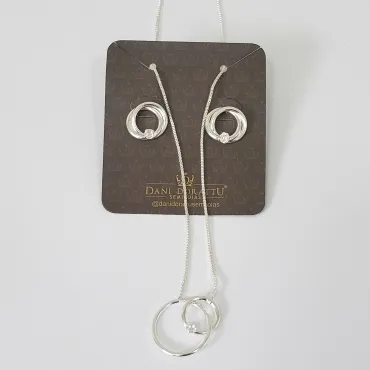 CONJUNTO ELOS ENTRELAÇADOS COM ZIRCÔNIA