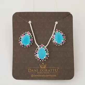 CONJUNTO GOTA COM ZIRCÔNIA