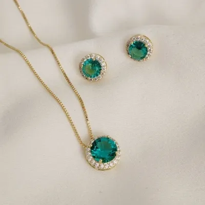 CONJUNTO OVAL ZIRCÔNIA
