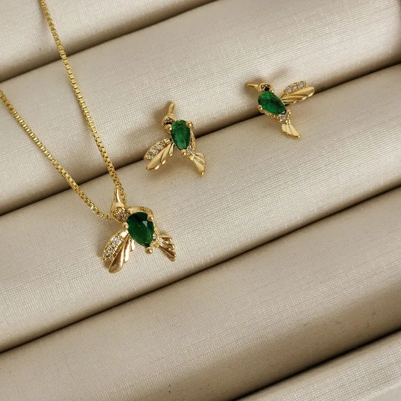 CONJUNTO PÁSSARO ZIRCÔNIA