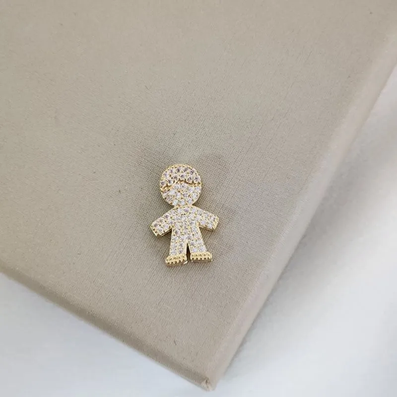 Pingente Filho Zircônia Cristal banhado Ouro 18k