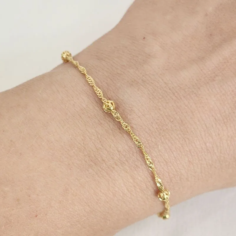 Pulseira Bolinhas Pequenas Delicadas