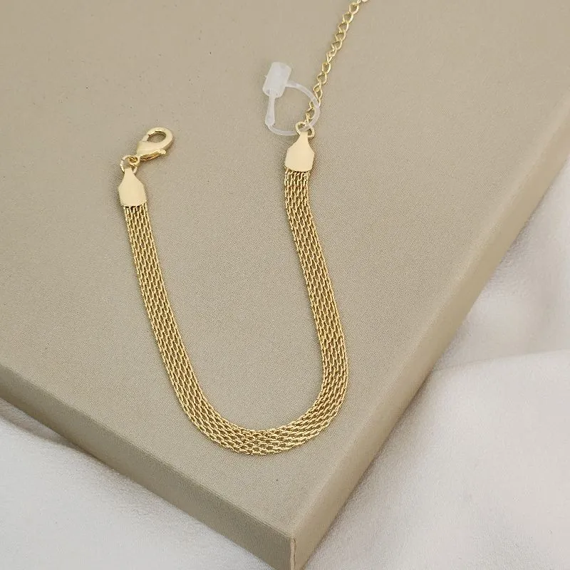 Pulseira Corrente Trabalhada banhada Ouro 18k