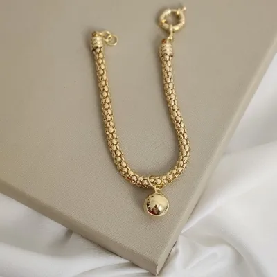 PULSEIRA CORRENTE TRABALHADA PINGENTE BOLA
