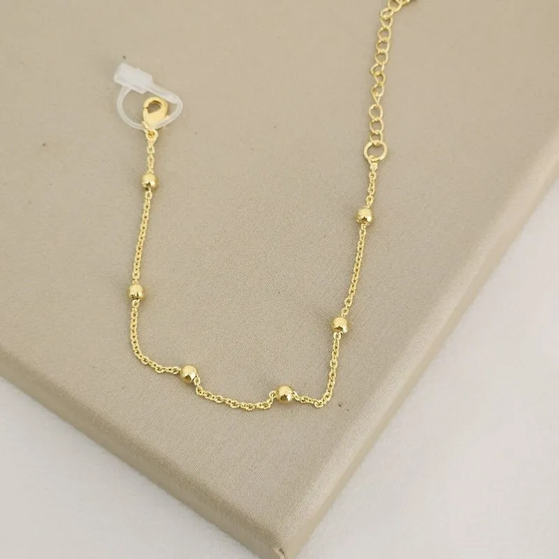 Pulseira Delicada Bolinhas