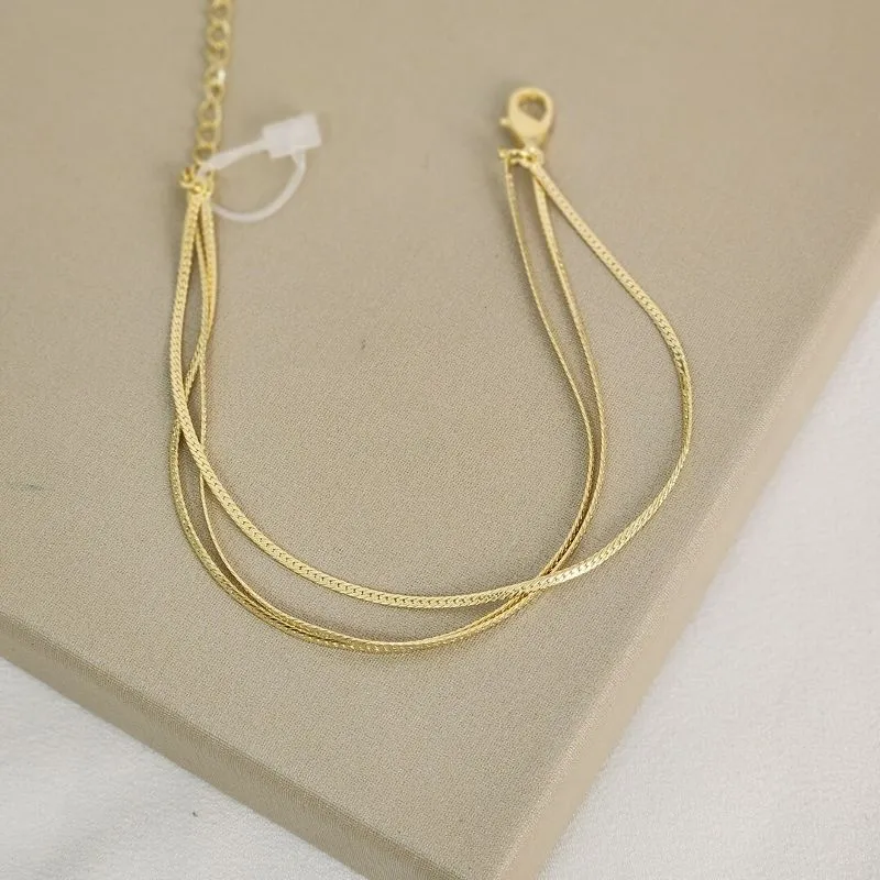 Pulseira Delicada com Tres Correntes
