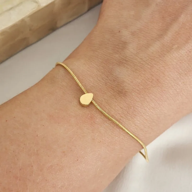 Pulseira Delicada Gota banhada Ouro 18k