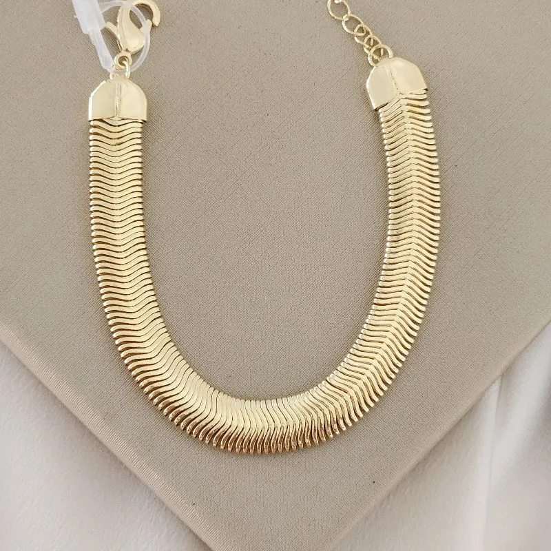 Pulseira Metal Maleável banhada Ouro 18k