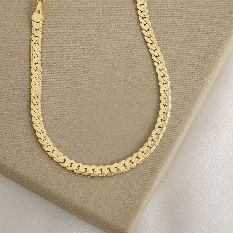 Pulseira Metal Trabalhada banhada Ouro 18k