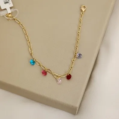 PULSEIRA PEDRAS COLORIDAS