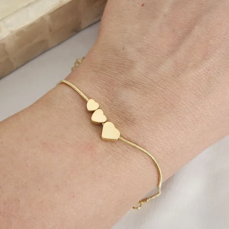 Pulseira Três Corações