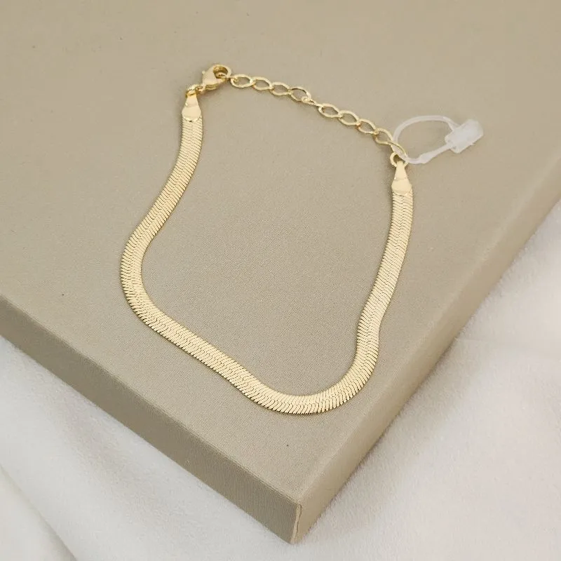 Pulseiraa Maleável Fina Delicada banhada Ouro 18k