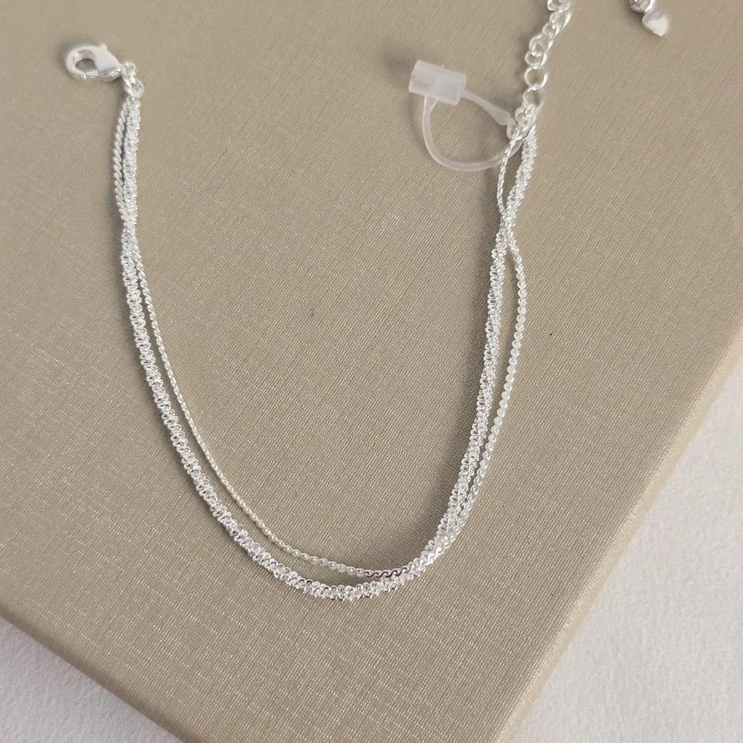 Pulseira Dupla com Corrente Delicada