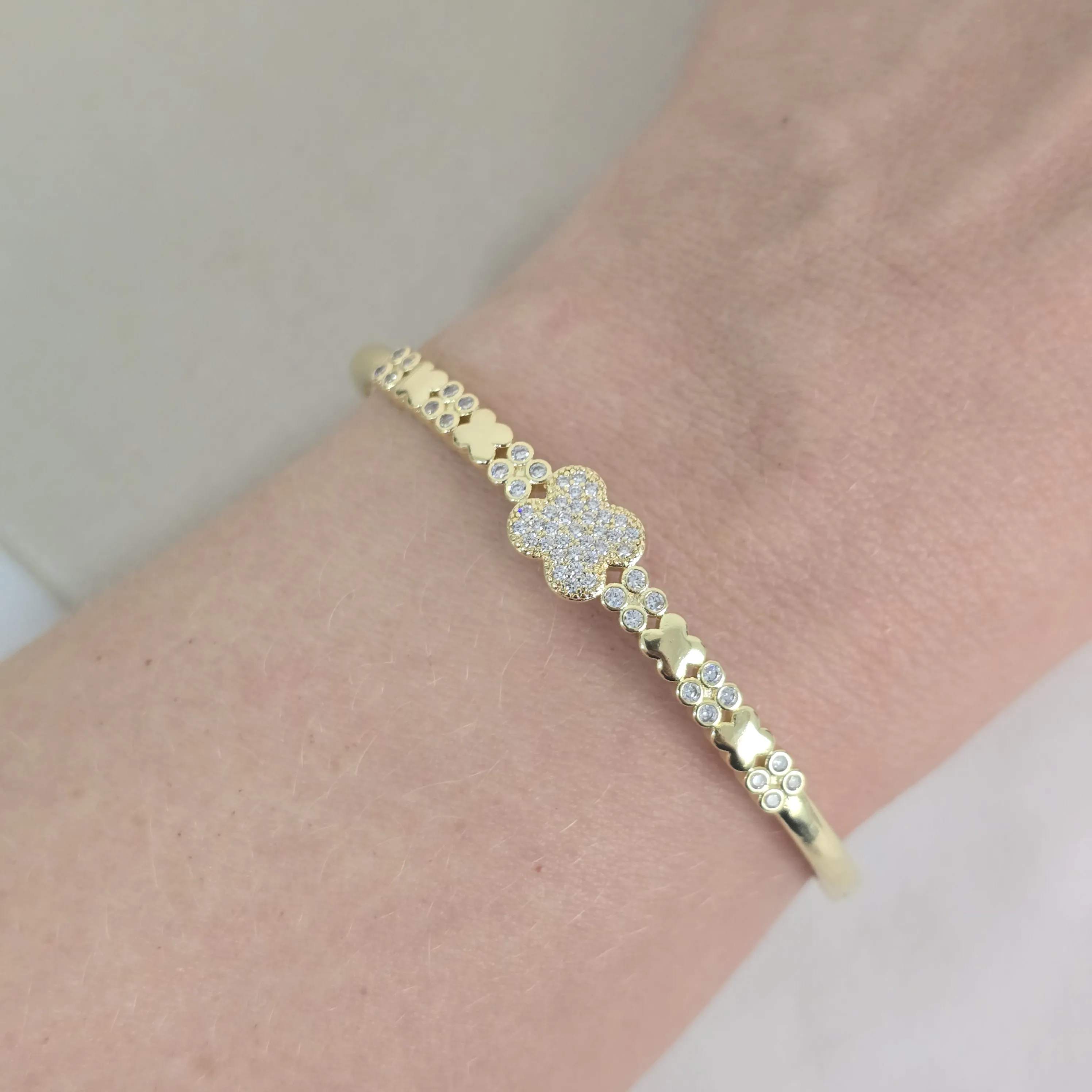Bracelete Delicado Van Cleef Zircônia