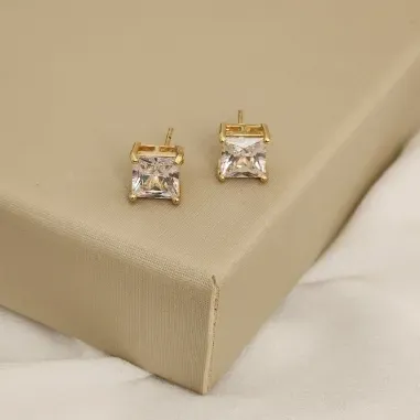 BRINCO OCTAGONAL ZIRCÔNIA