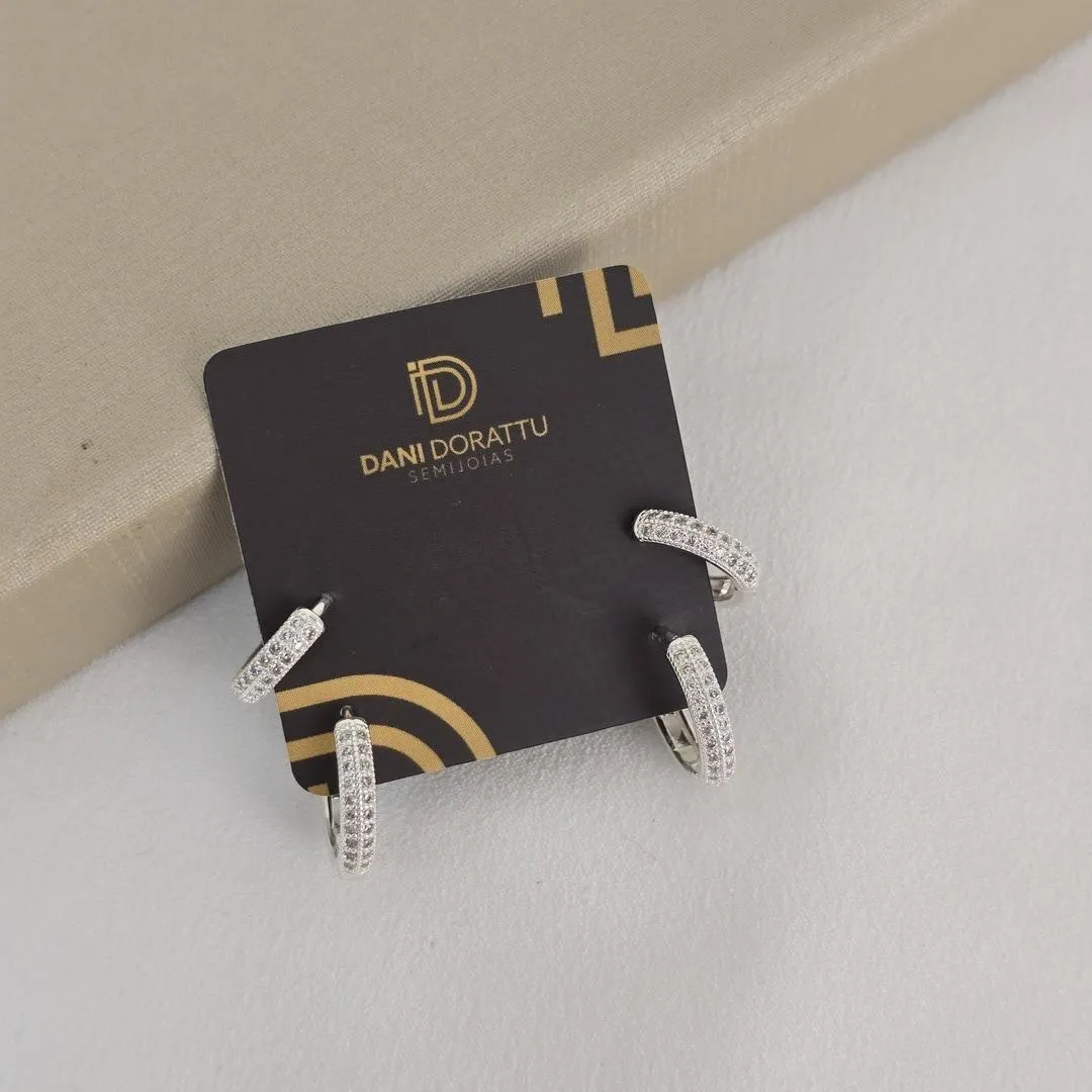 Argola Dupla Zirconia