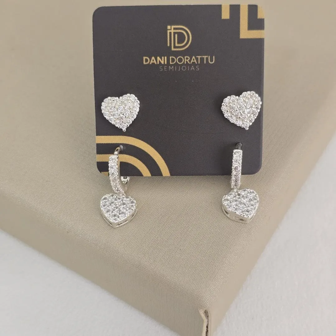 Mix Brinco Argola Zircônia