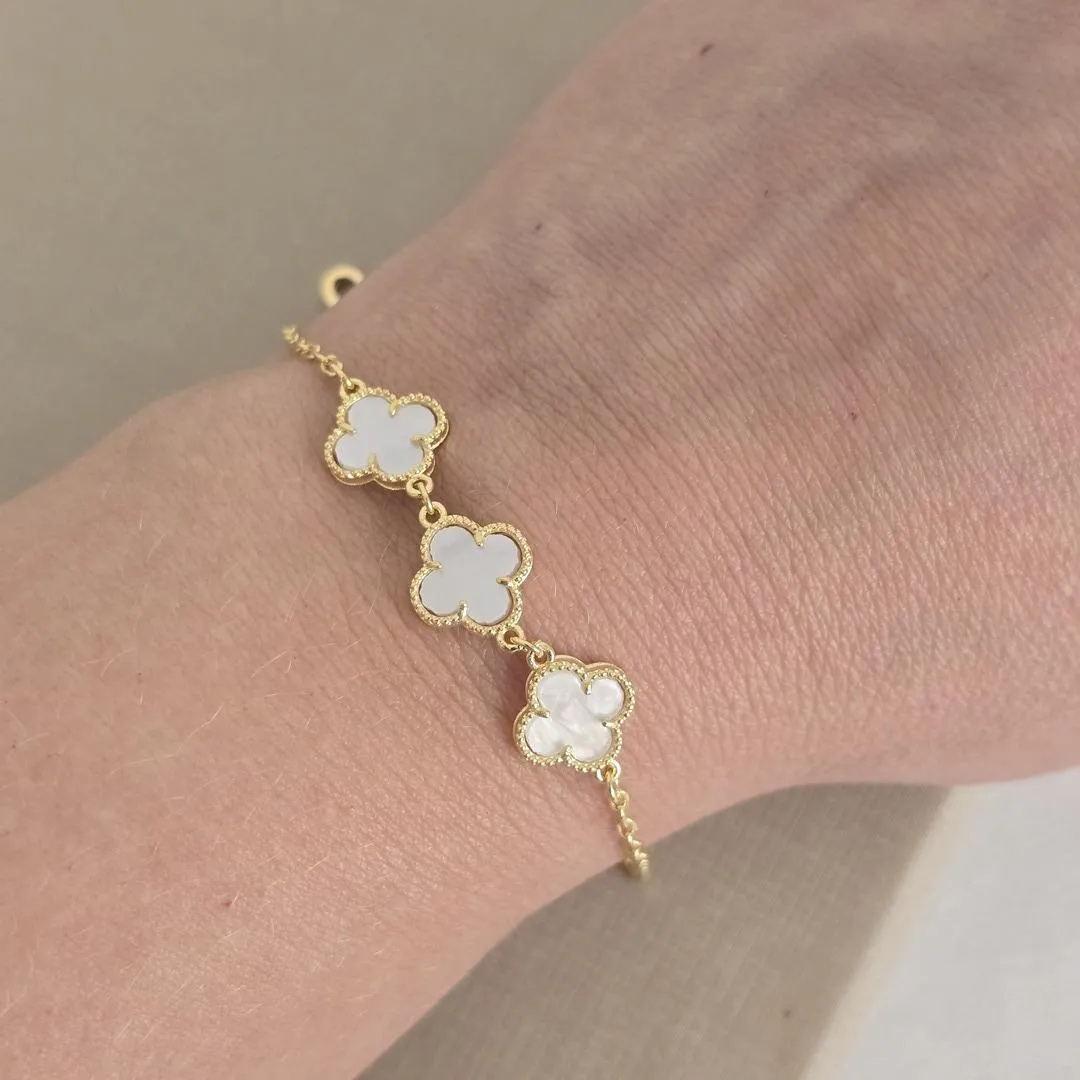Pulseira Van Cleef Delicada banhada Ouro 18k