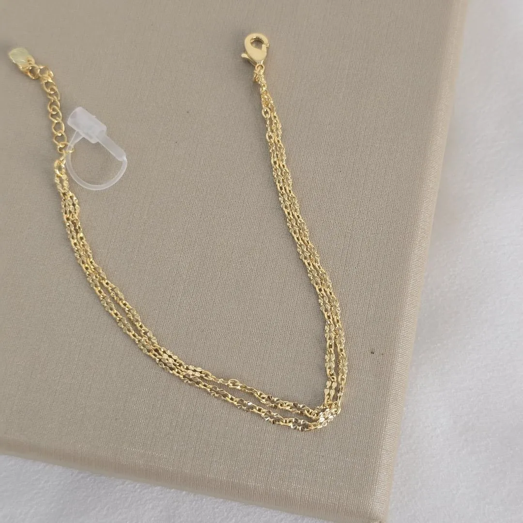 Pulseira Dupla Corrente Delicada