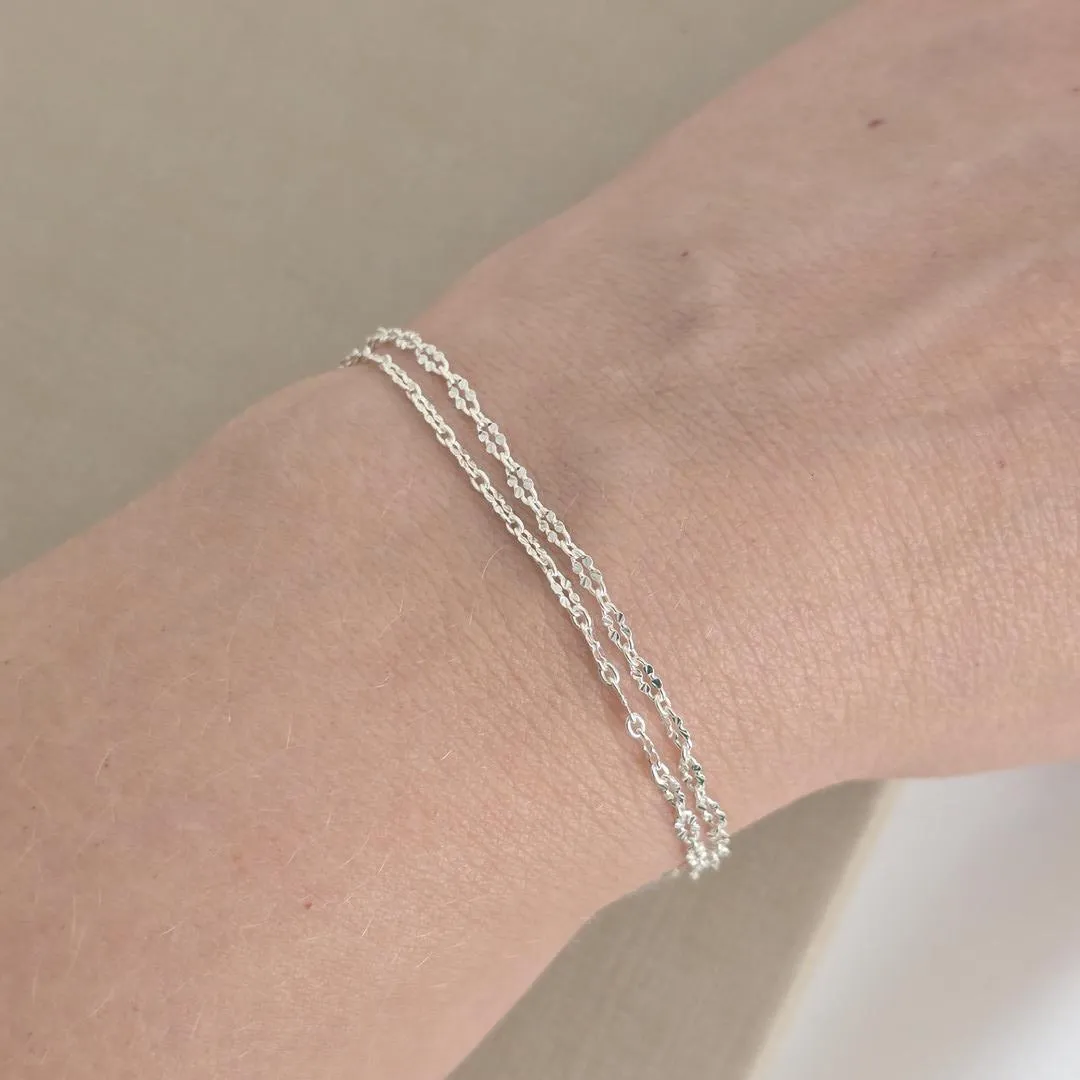 Pulseira Dupla Corrente Delicada