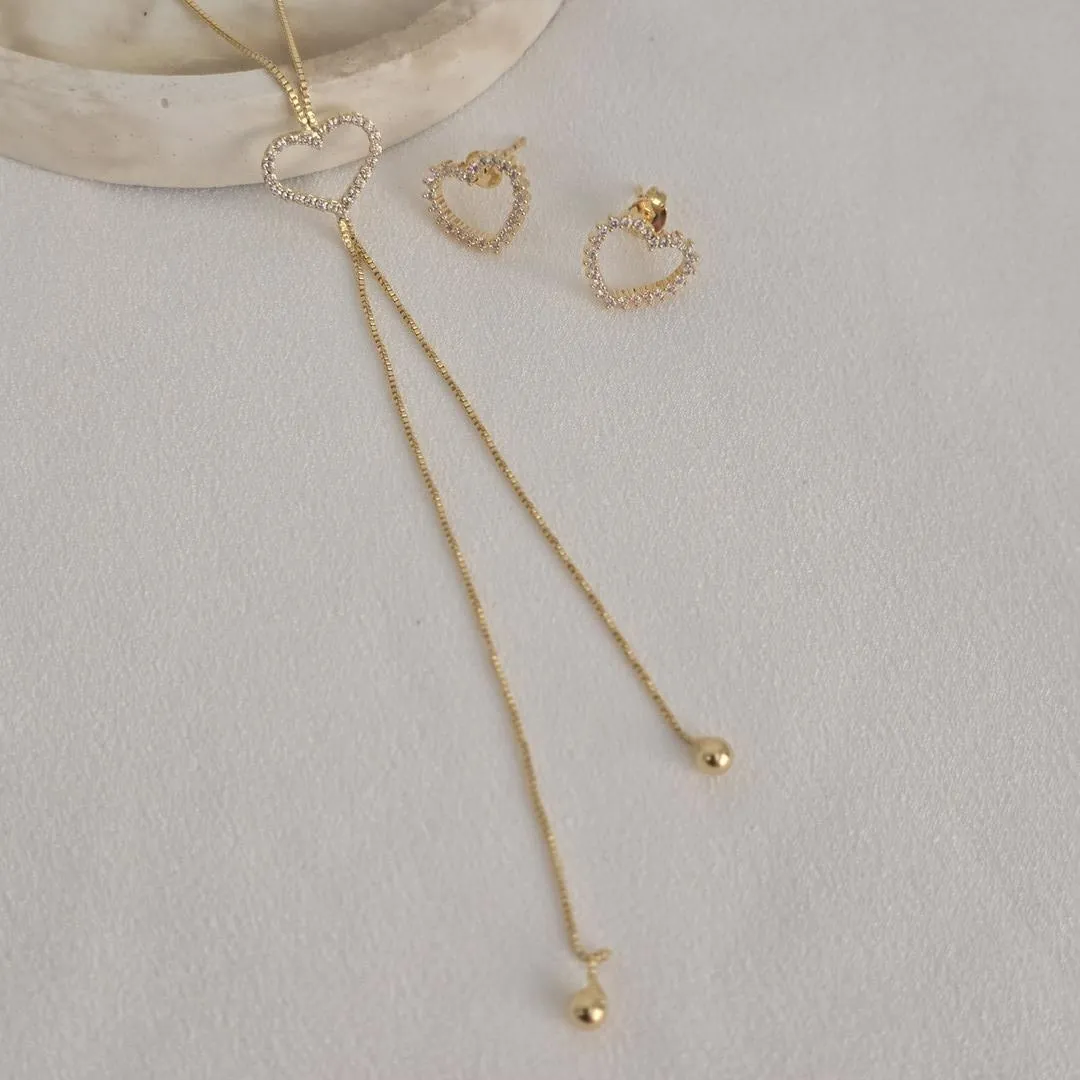 Conjunto Coracao Zirconia