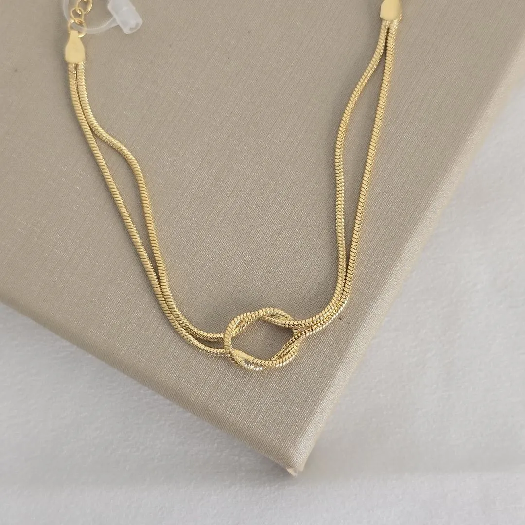 Pulseira Nó banhada Ouro 18k
