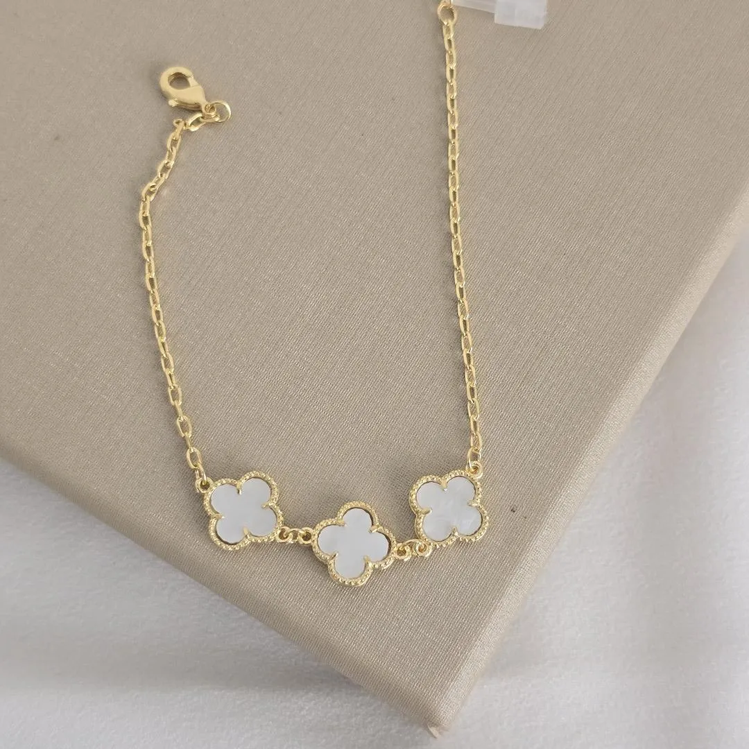 Pulseira Van Cleef Delicada banhada Ouro 18k