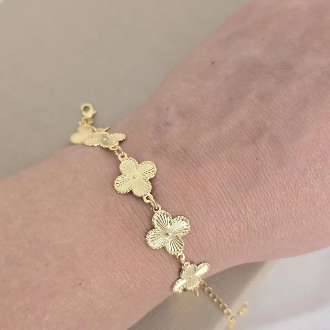 Pulseira Vancleef Metal banhado Ouro 18k