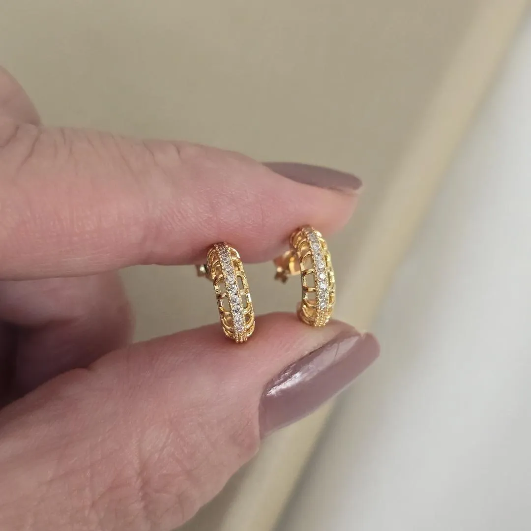 Argola Delicada Zirconia