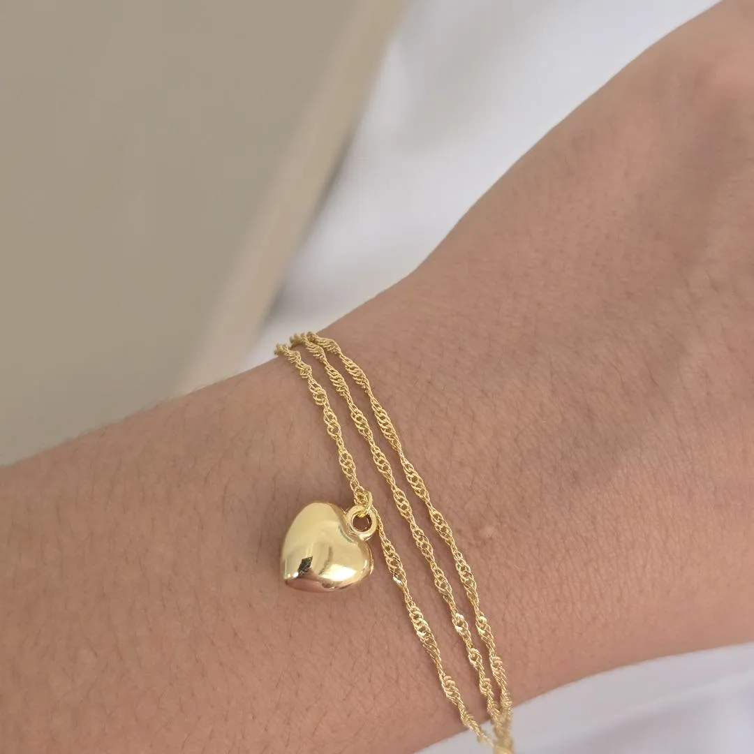Pulseira Tripla Coração