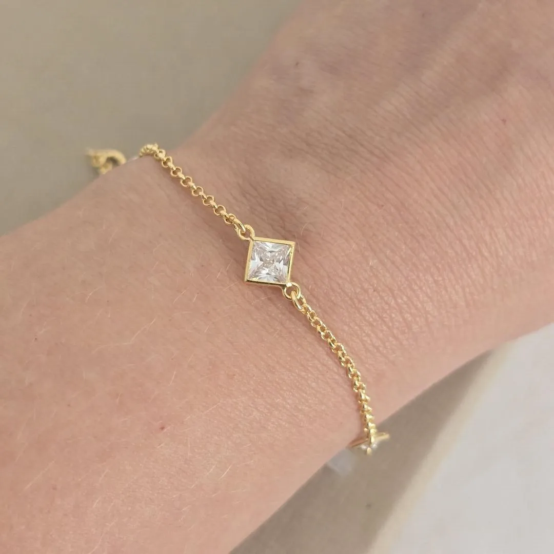 Pulseira Pingente Zircônia