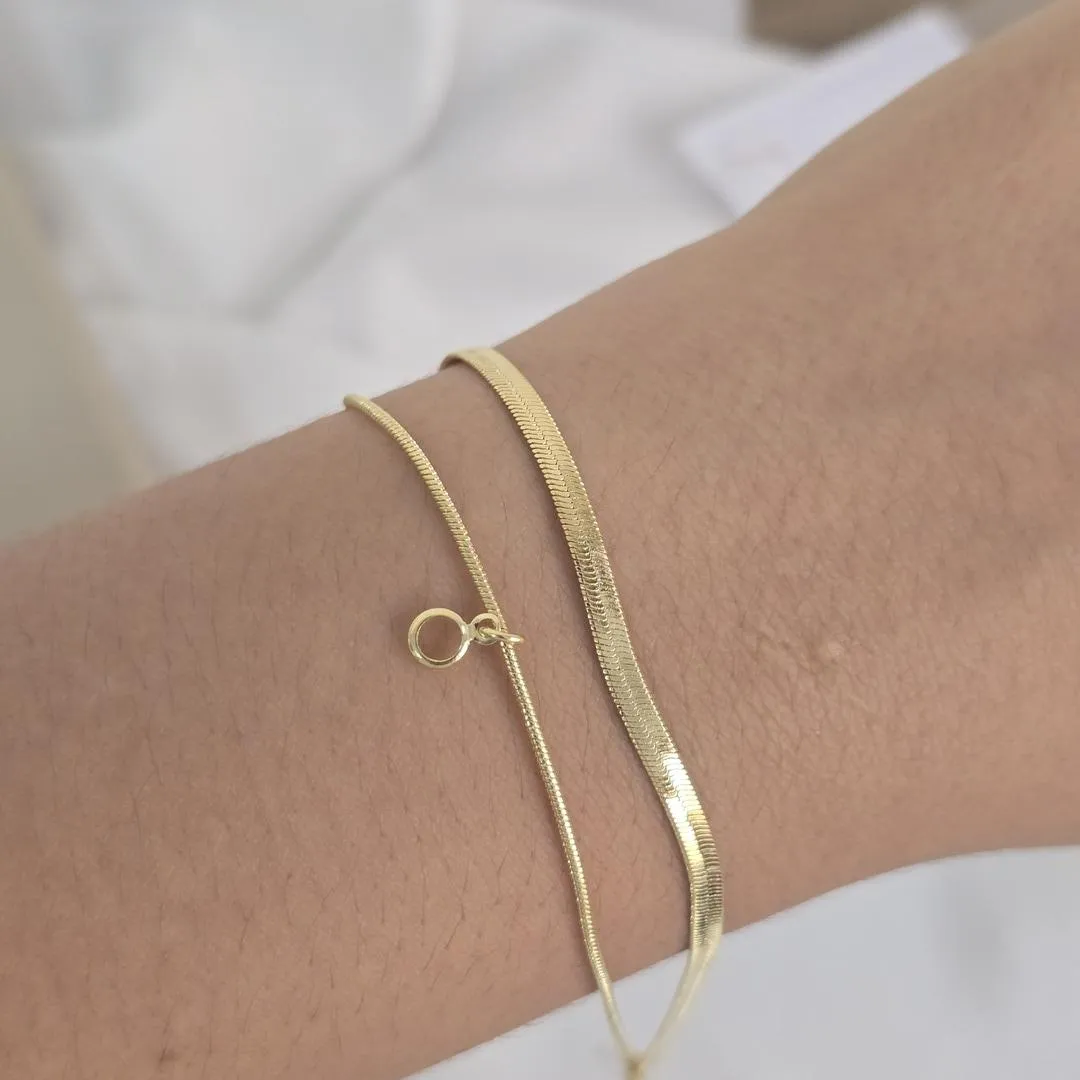 Pulseira Dupla Fita Com Pingente Zircônia