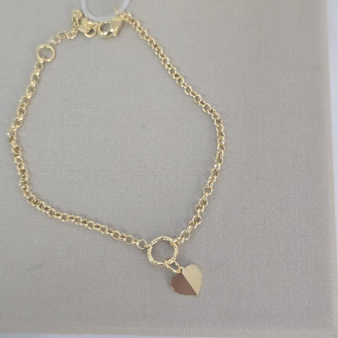 Pulseira Delicada Coração Liso