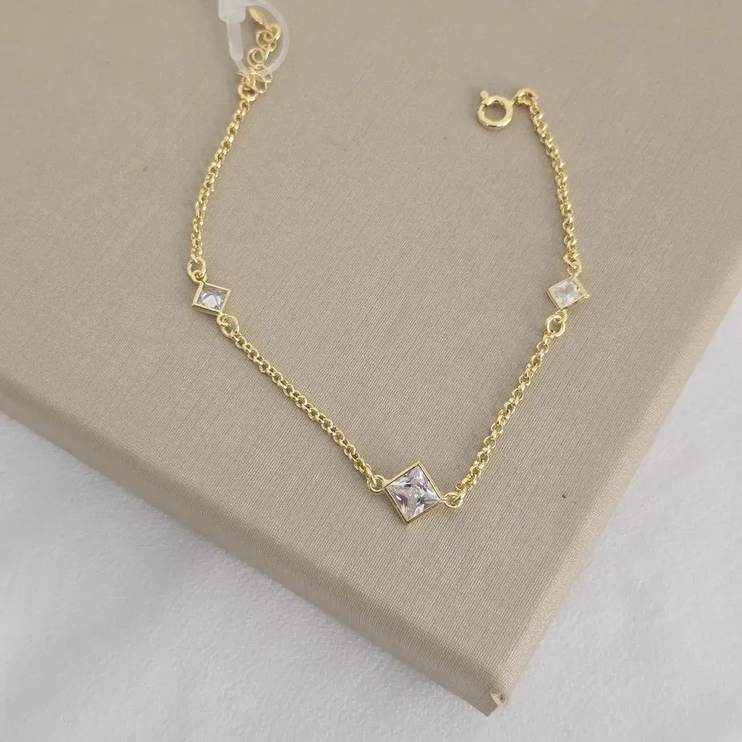 Pulseira Pingente Zircônia