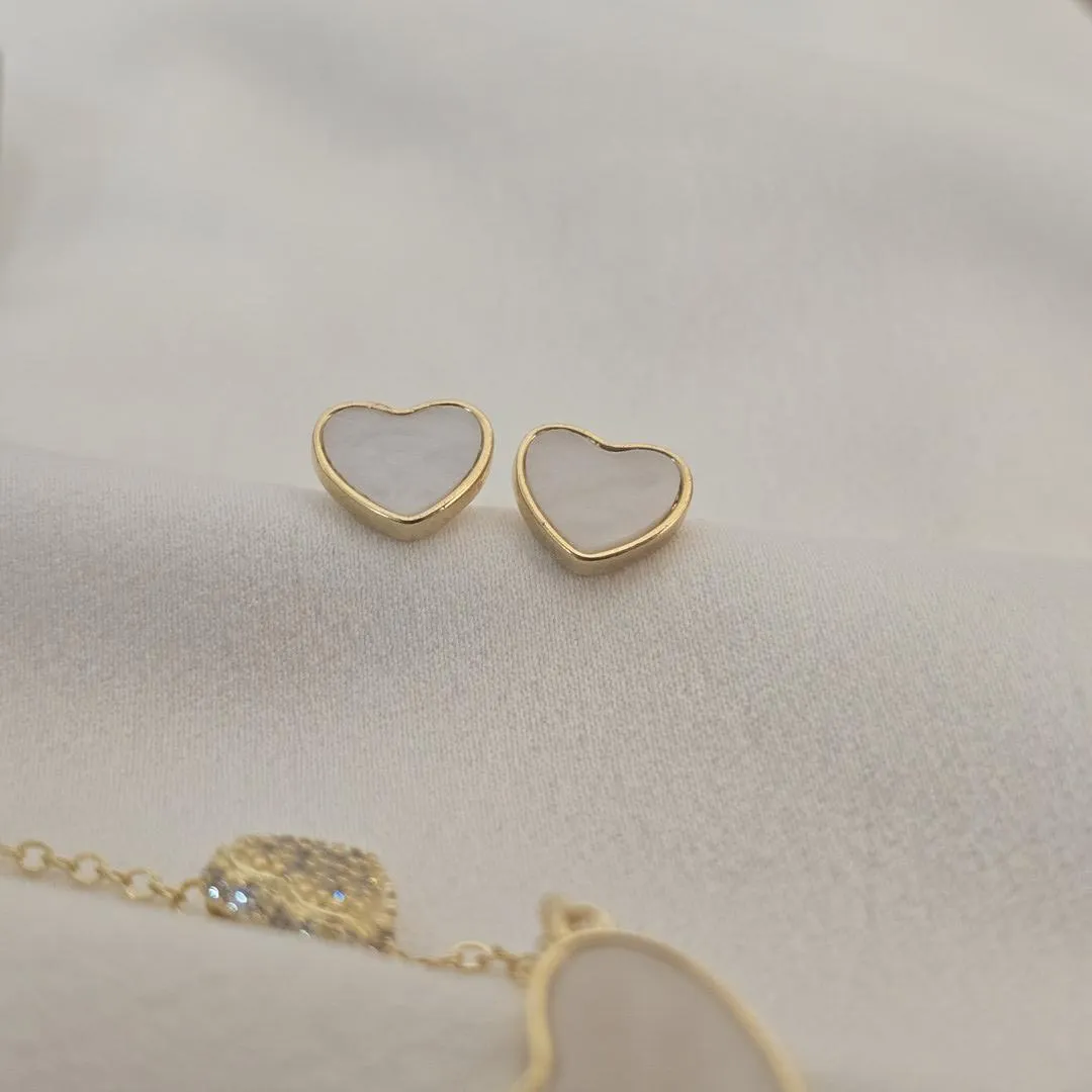 Conjunto Delicado Corações Vancleef e Zircônia