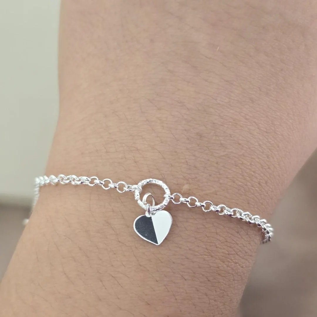 Pulseira Delicada Coração Liso