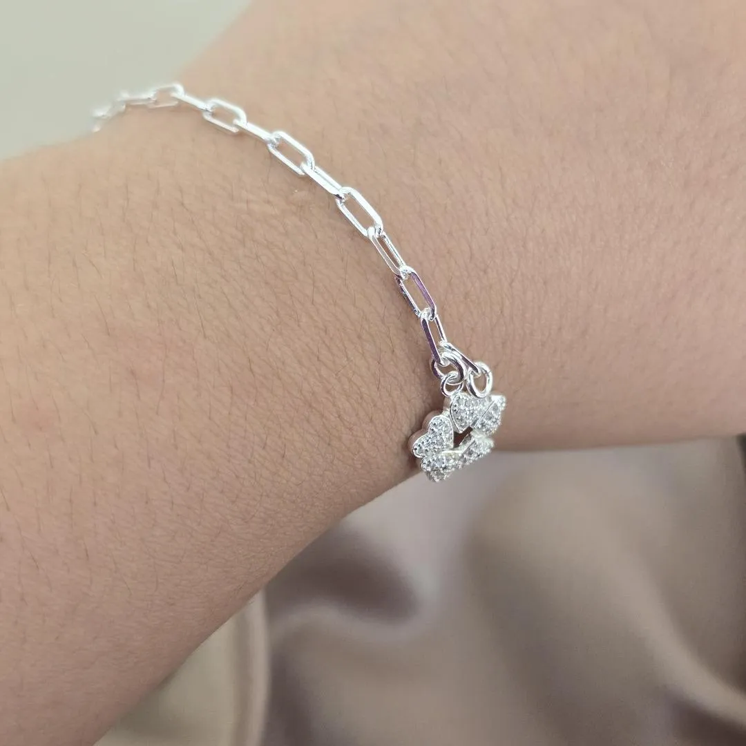Pulseira Delicada Detalhe Coração
