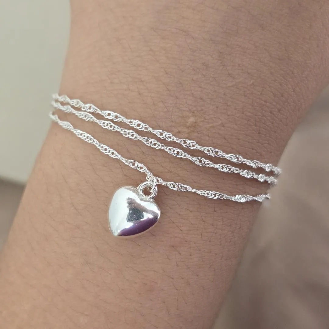 Pulseira Tripla Coração