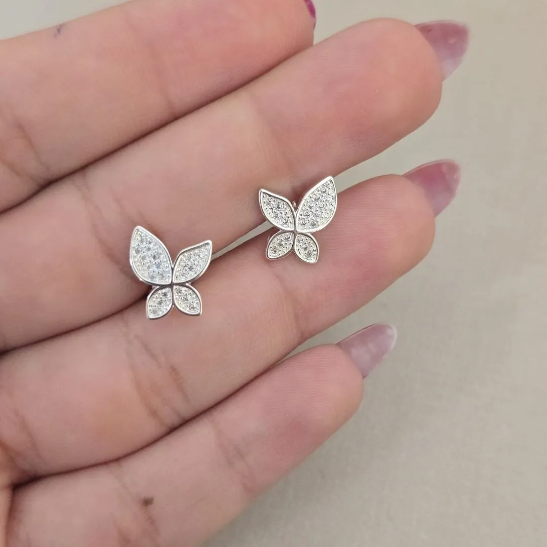 Brinco Delicado Borboleta de Zircônia