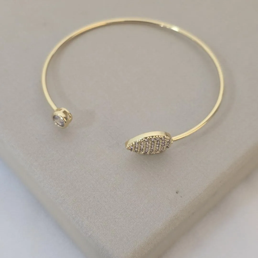 Bracelete Folha Zircõnia