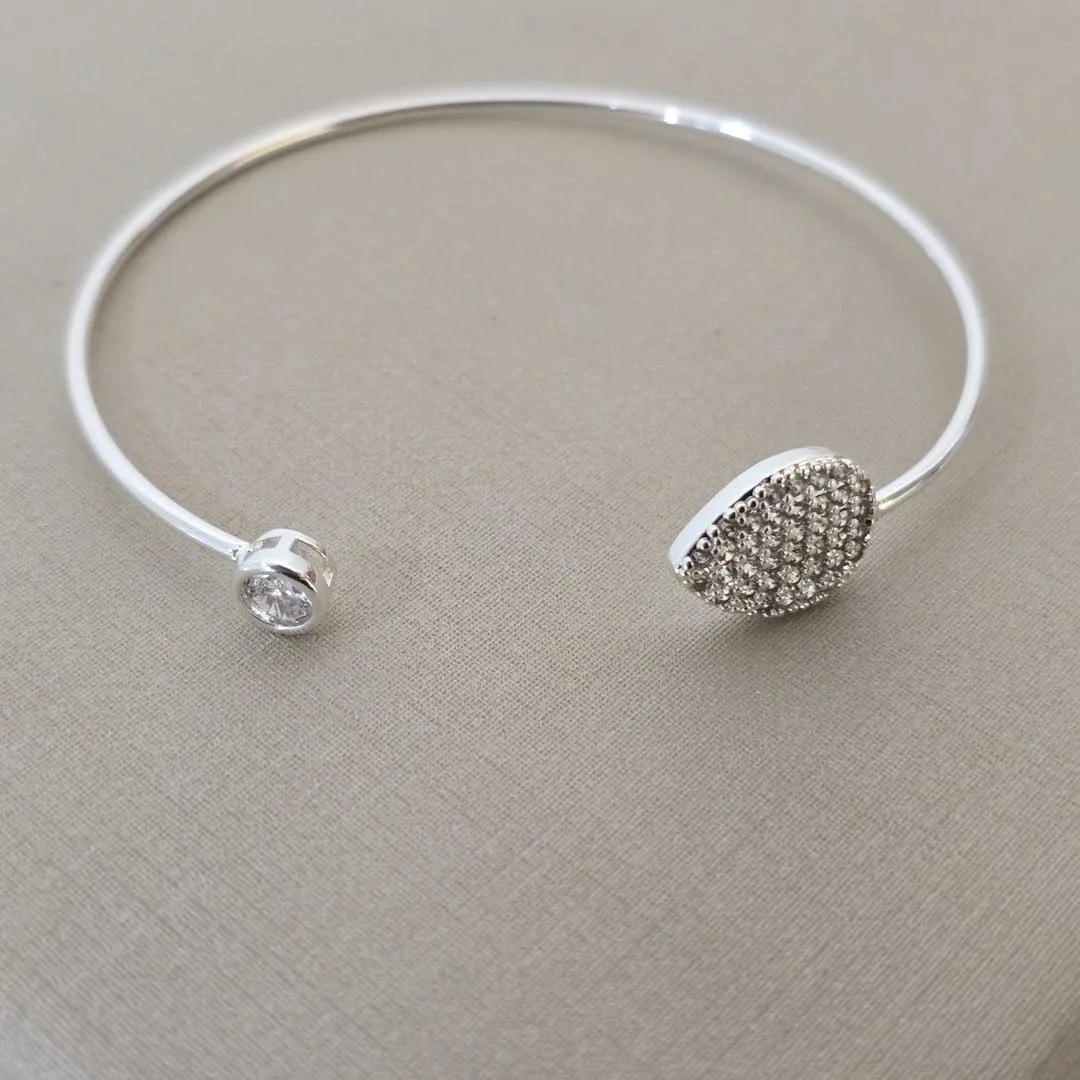 Bracelete Folha Zircõnia