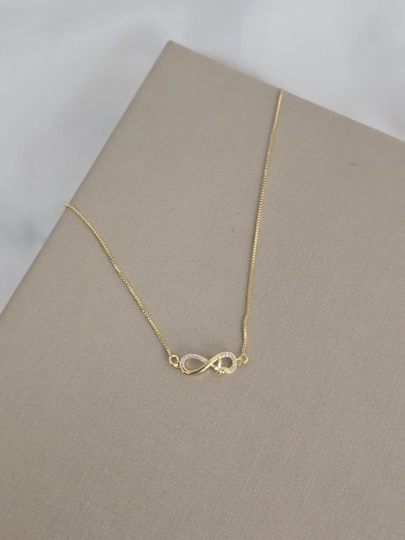 Colar Infinito Zircônia