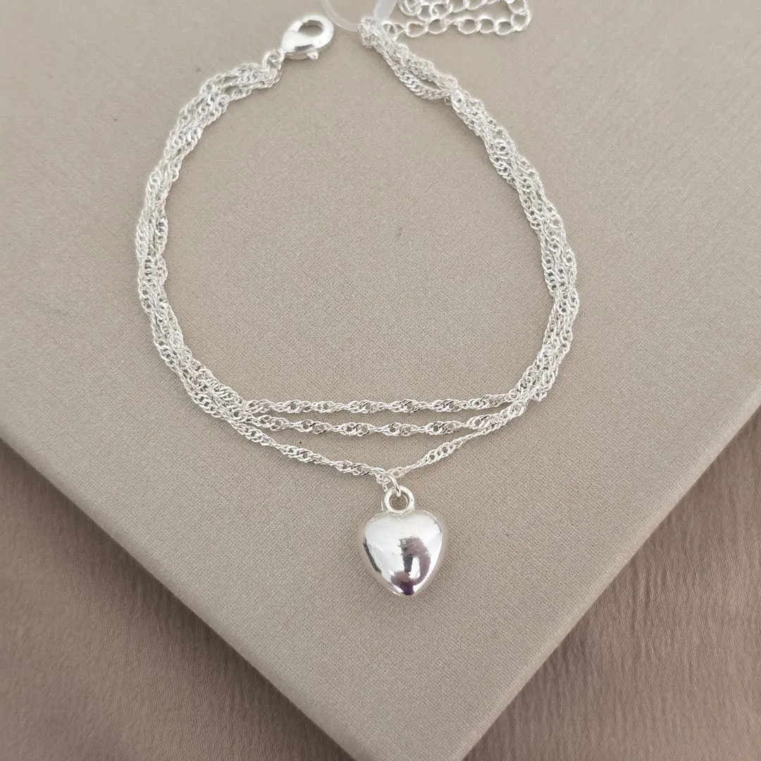 Pulseira Tripla Coração