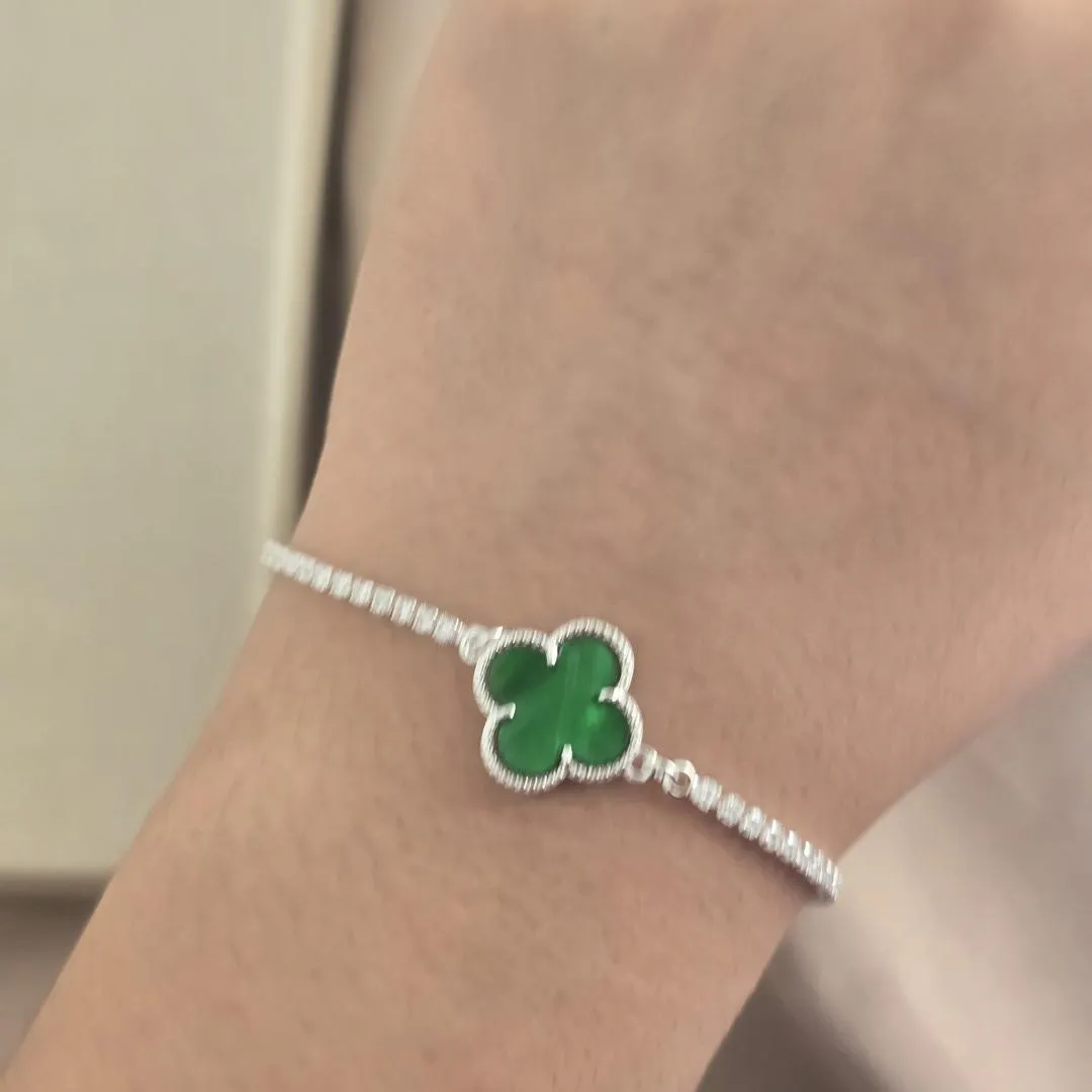 Pulseira Vancleef Verde Escuro