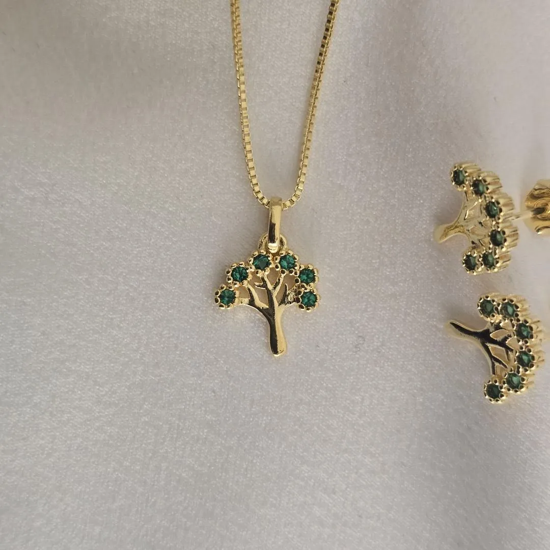 Conjunto Árvore Detalhe de Pedra