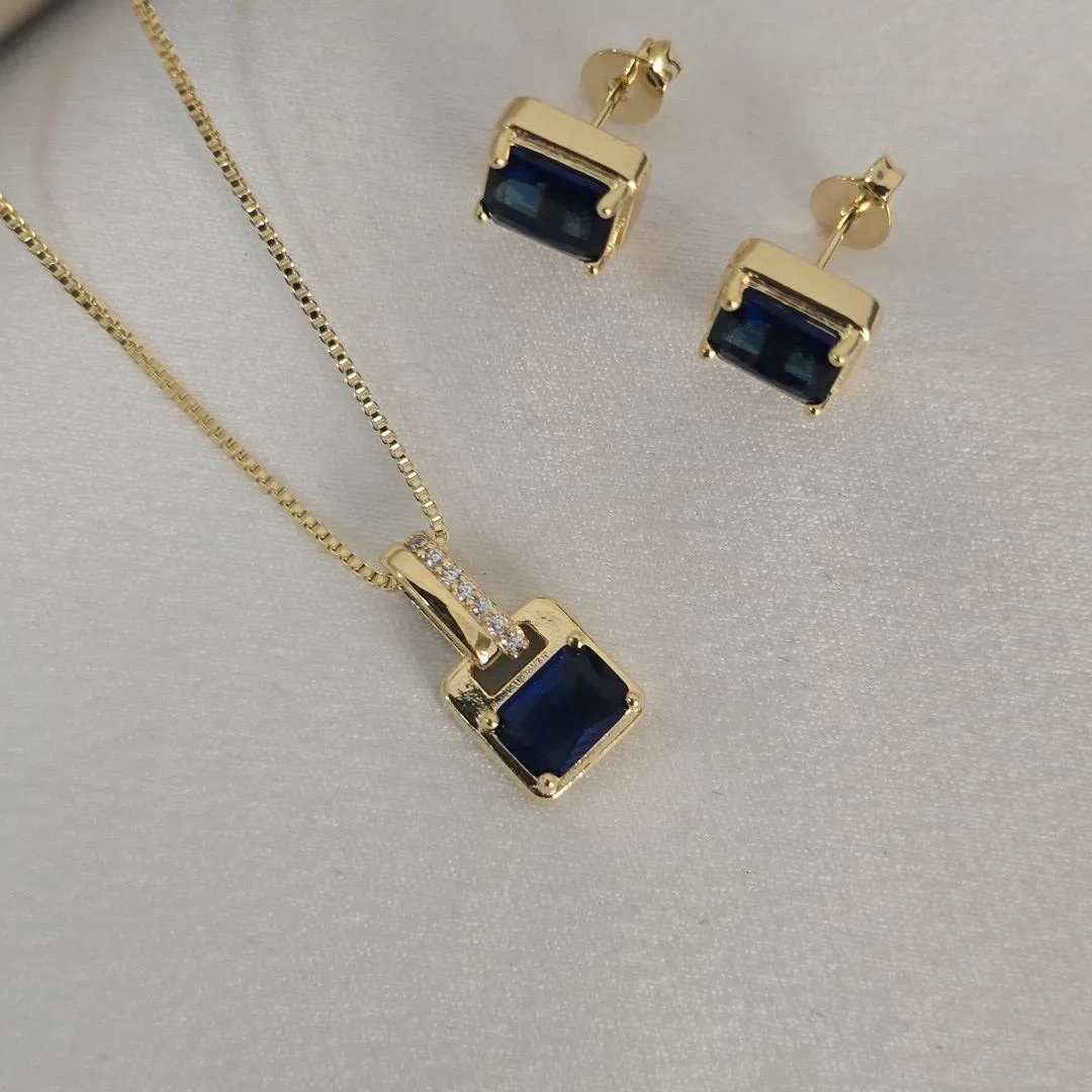 Conjunto Geometrico Pedra e Zircônia