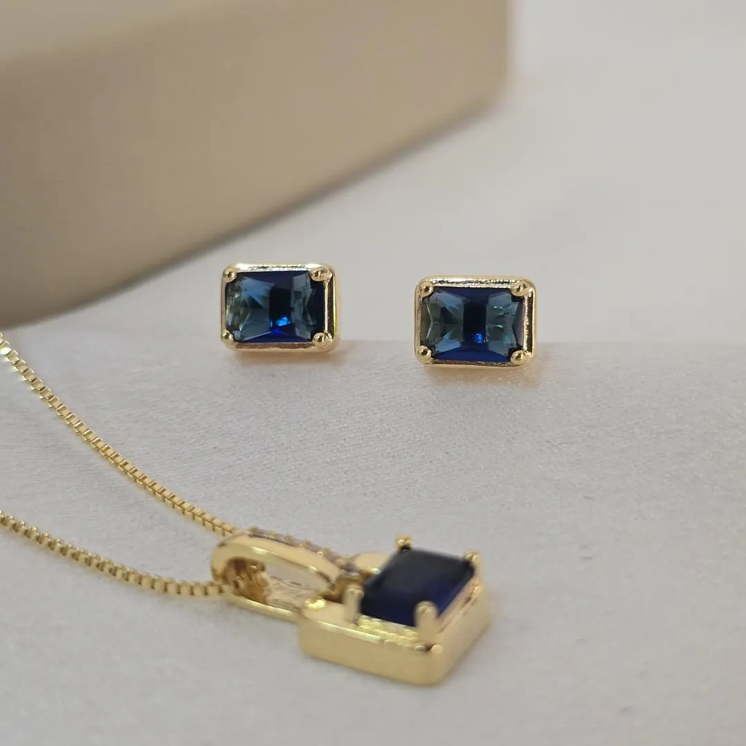 Conjunto Geometrico Pedra e Zircônia