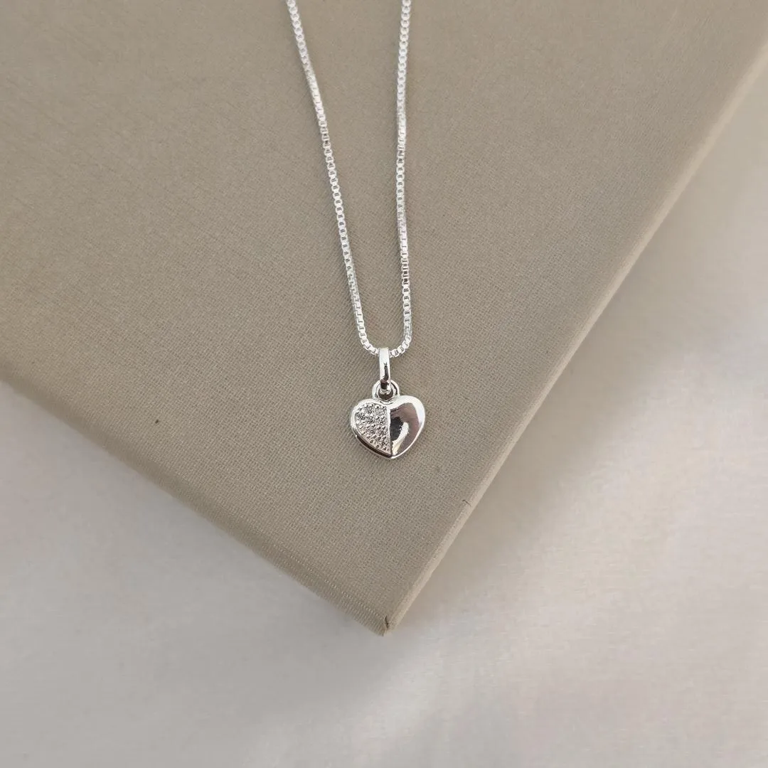 Conjunto Coração Liso e Zircônia