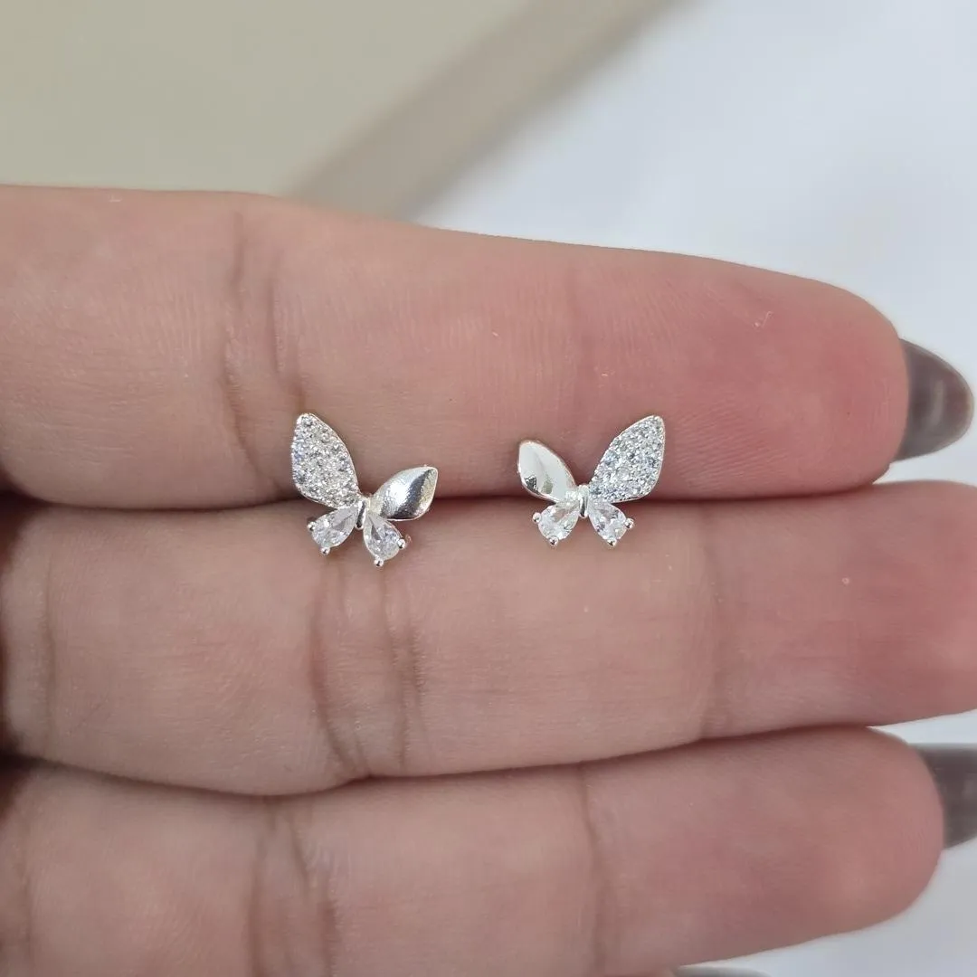 Brinco Delicado Borboleta Zircônia